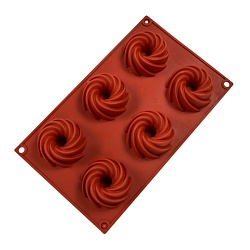 Форма силиконовая "Вихрь" 28*17 см, 6 ячеек