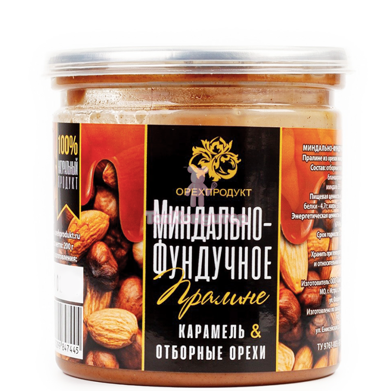 Пралине Миндально-фундучное "ОРЕХПРОДУКТ" 200 гр