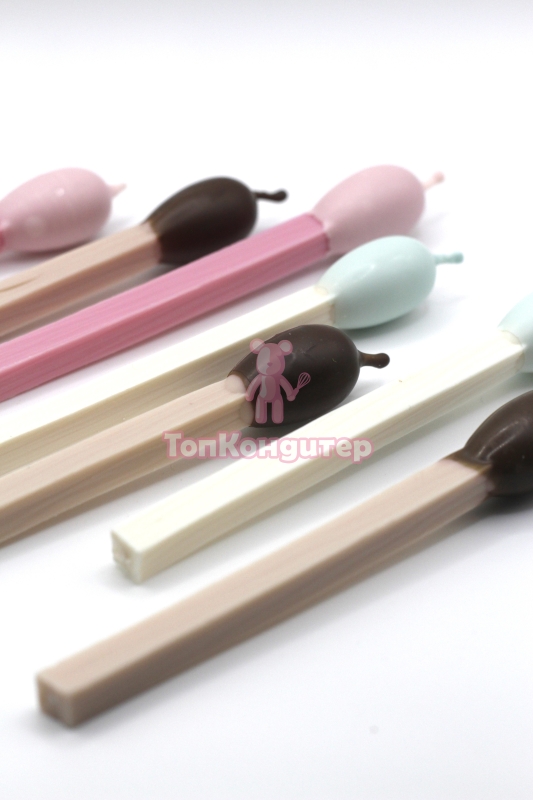 Свеча для бенто " спичка " коричневая 12см.