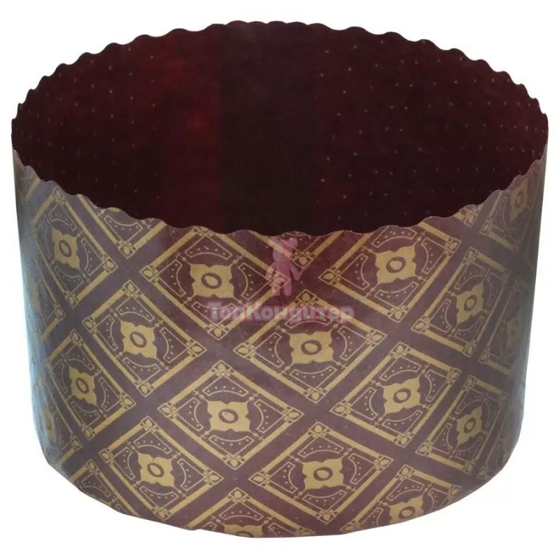 Форма бумажная для кулича "КОРИЧНЕВАЯ СТАНДАРТ" d= 13,4 см x h= 10 см