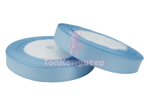 Лента атласная 1,2 см Серо-голубой