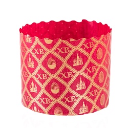 Форма бумажная для кулича "ХВ КРАСНАЯ" d= 7 см x h= 7 см