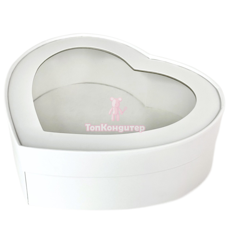 Коробка для зефира 21,5 см*18 см*5,5 см круглая, белая